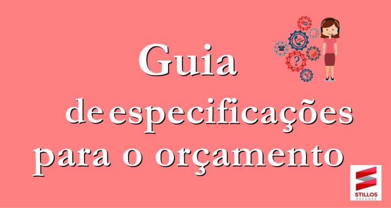 Guia de Especificações para o orçamento